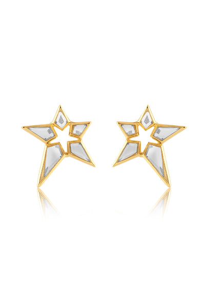 Isharya Nuit Shooting Star Studs In 18Kt Gold Plated indian designer wear online shopping melange singapore