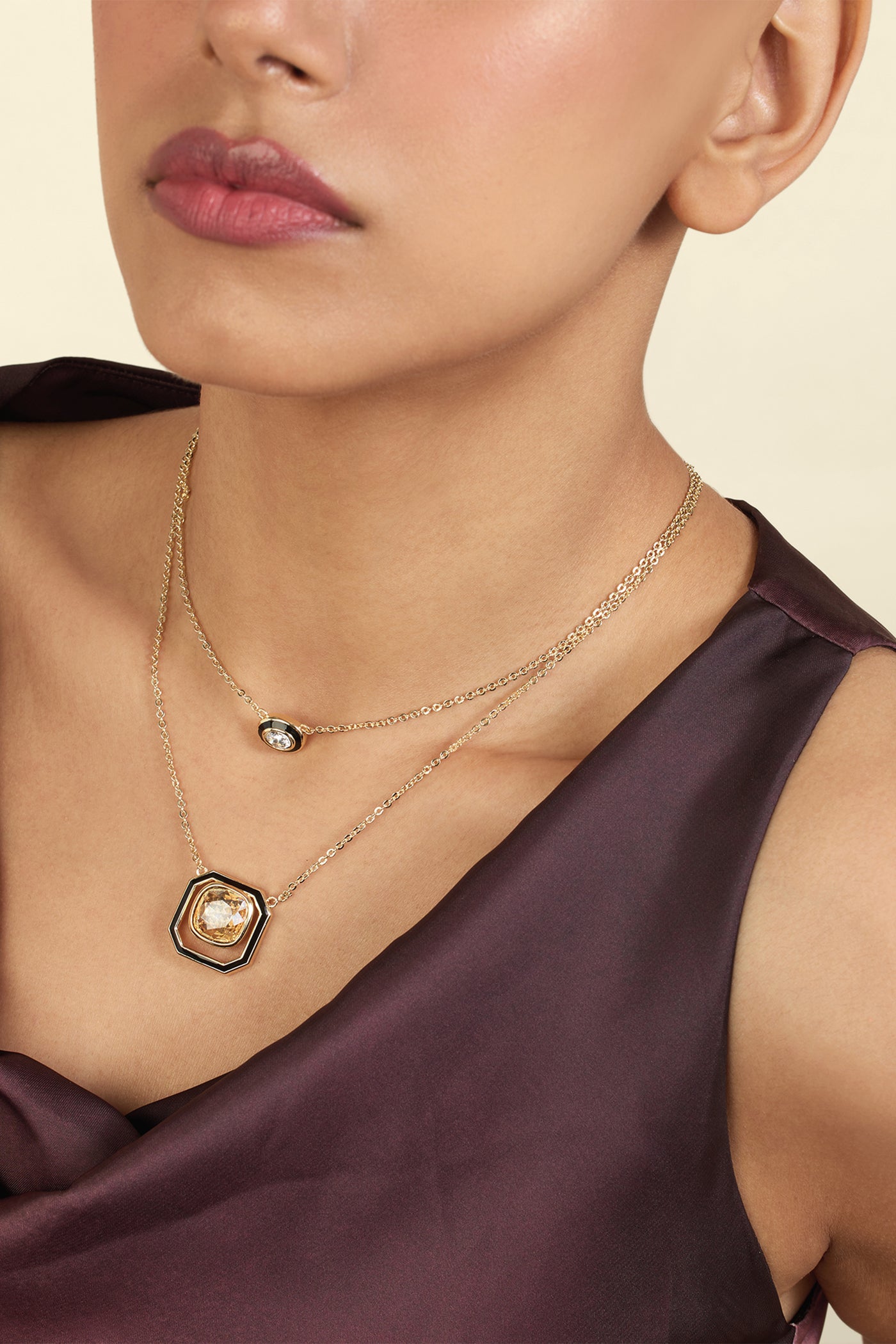 Isharya Oceanus Layered Necklace 18Kt Gold Plated indian designer wear online shopping melange singapore