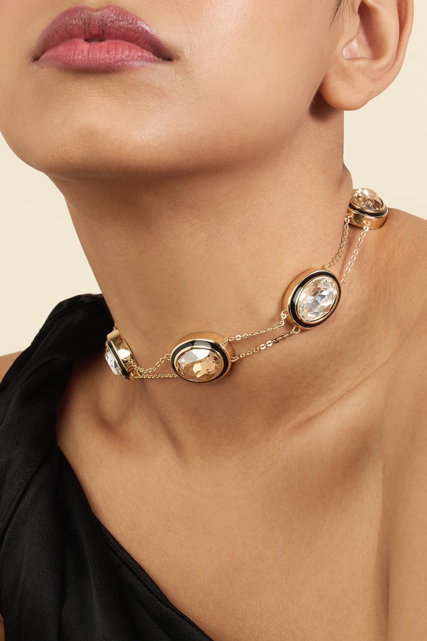 Isharya Oceanus Mocha Choker Necklace 18Kt Gold Plated indian designer wear online shopping melange singapore
