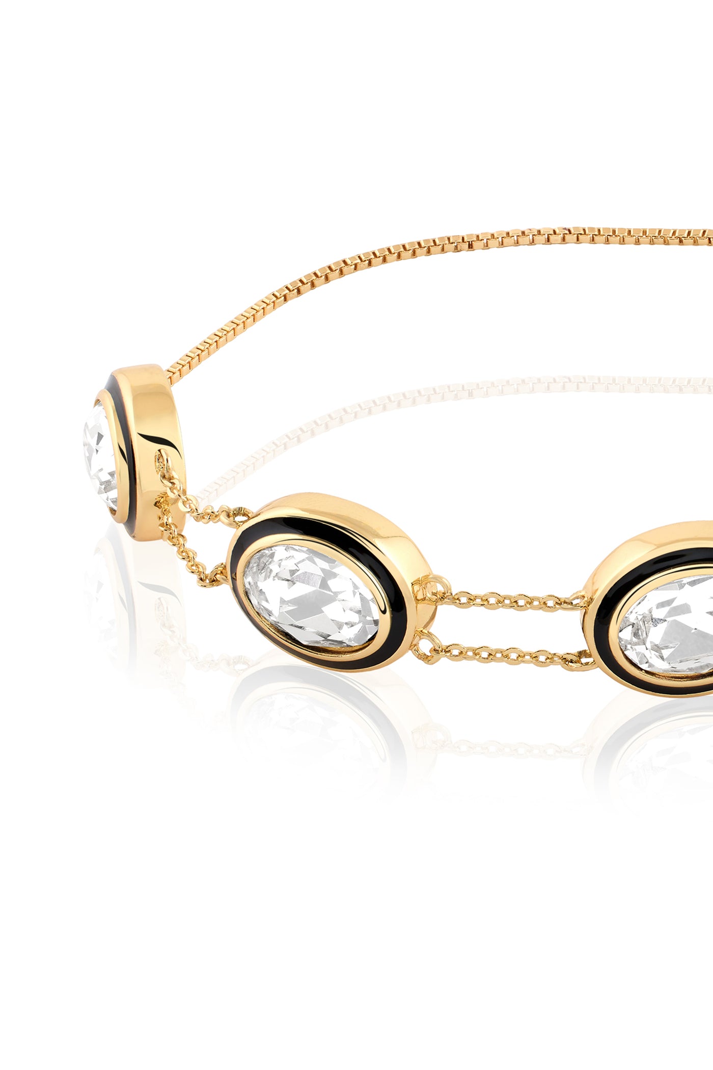 Isharya Oceanus Oval Bolo Bracelet 18Kt Gold Plated indian designer wear online shopping melange singapore