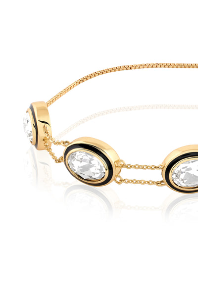 Isharya Oceanus Oval Bolo Bracelet 18Kt Gold Plated indian designer wear online shopping melange singapore
