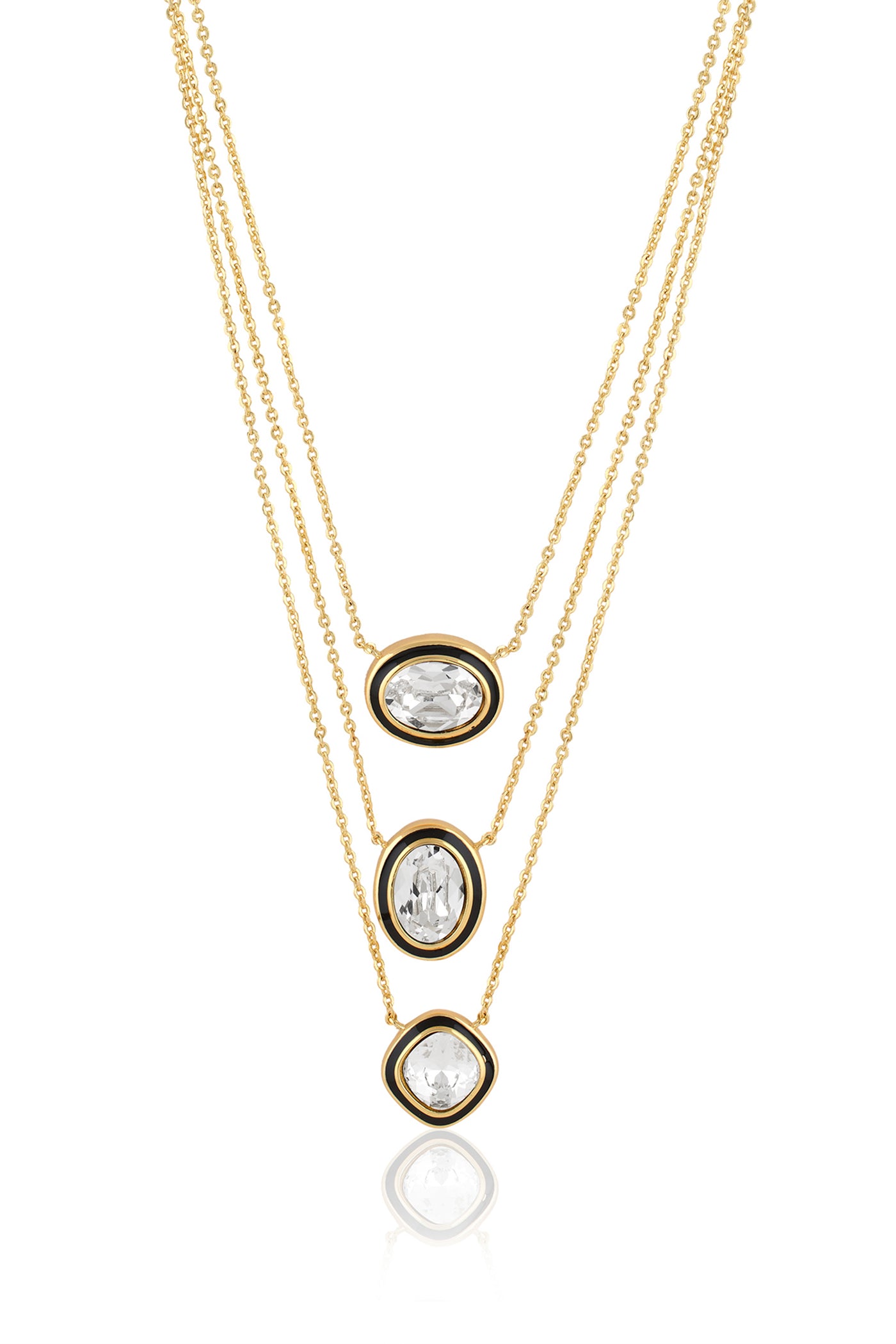 Isharya Oceanus Three-Layered Necklace 18Kt Gold Plated indian designer wear online shopping melange singapore
