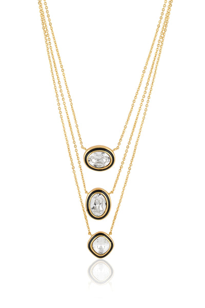 Isharya Oceanus Three-Layered Necklace 18Kt Gold Plated indian designer wear online shopping melange singapore