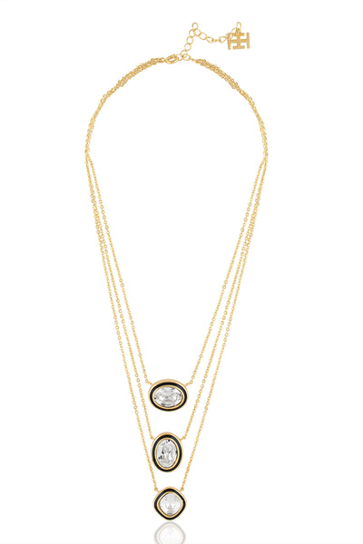 Isharya Oceanus Three-Layered Necklace 18Kt Gold Plated indian designer wear online shopping melange singapore