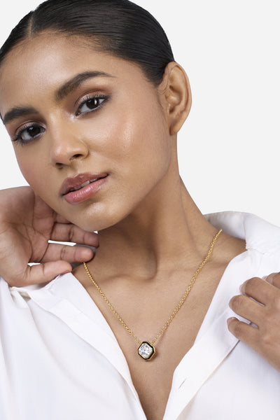 Isharya Optic Chain Link Long Necklace indian designer wear online shopping melange singapore