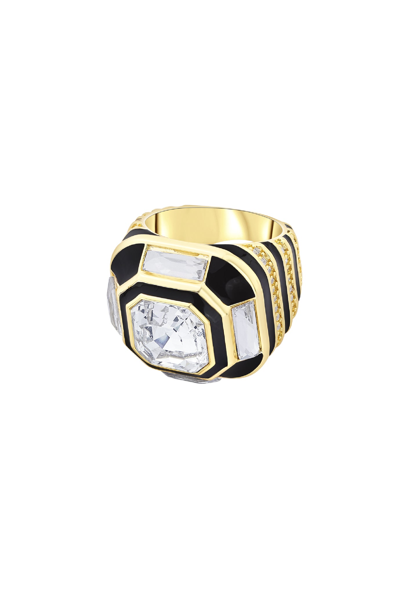 Isharya Optic Crystal Enamel Ring indian designer wear online shopping melange singapore