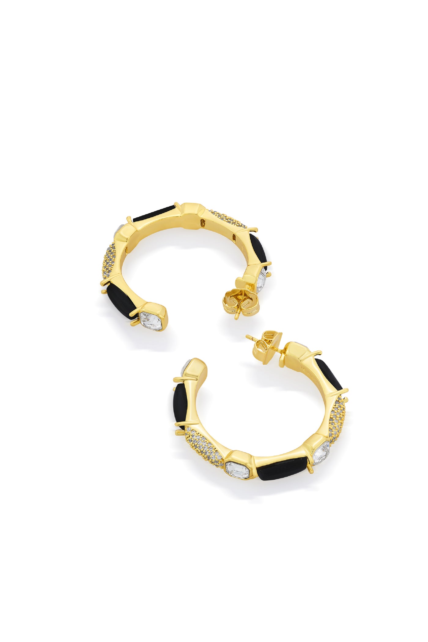 Isharya Optic Crystal Hoop Earrings indian designer wear online shopping melange singapore