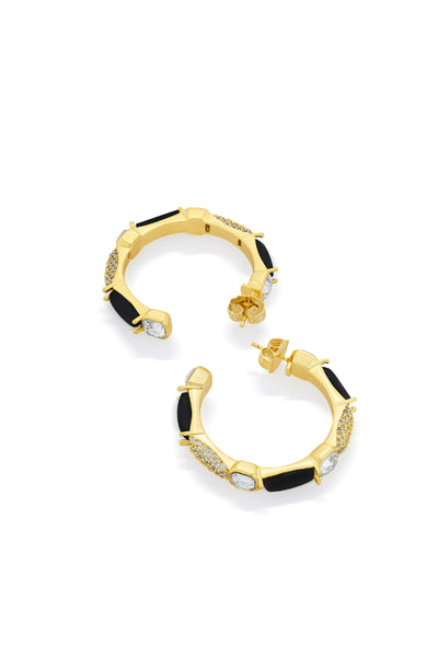 Isharya Optic Crystal Hoop Earrings indian designer wear online shopping melange singapore