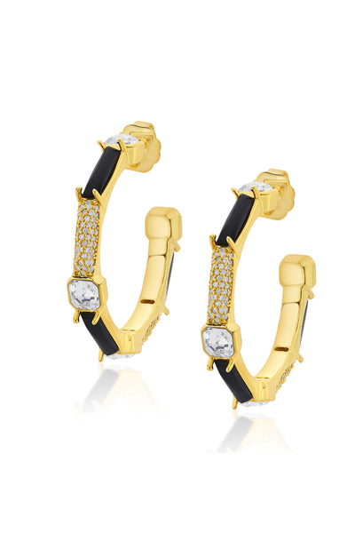 Isharya Optic Crystal Hoop Earrings indian designer wear online shopping melange singapore