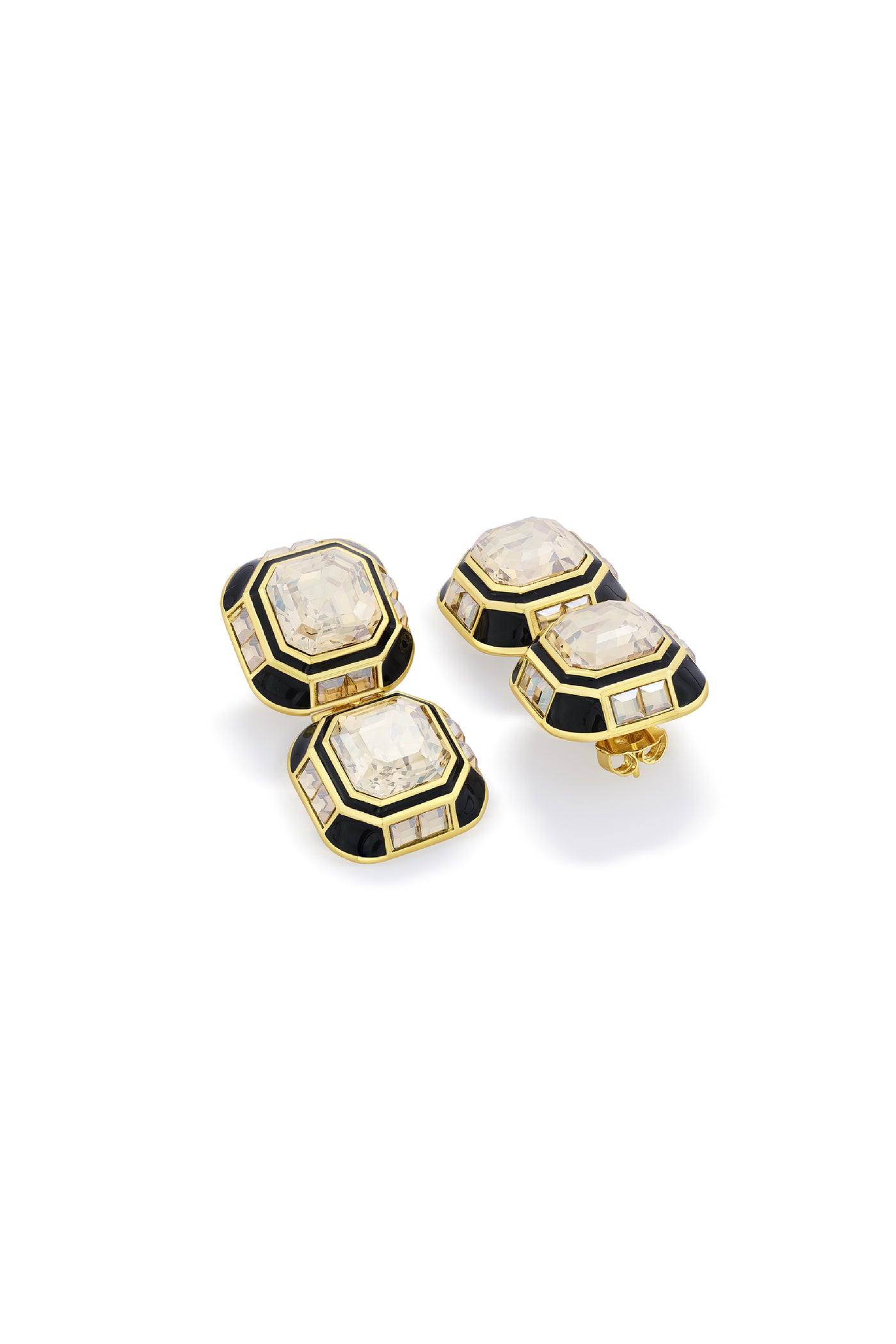 Isharya Optic Deco Crystal Studs indian designer wear online shopping melange singapore