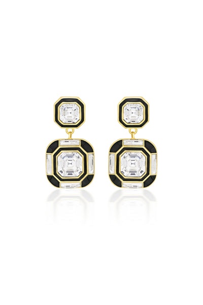 Isharya Optic Double Crystal Studs indian designer wear online shopping melange singapore