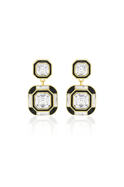 Isharya Optic Double Crystal Studs indian designer wear online shopping melange singapore