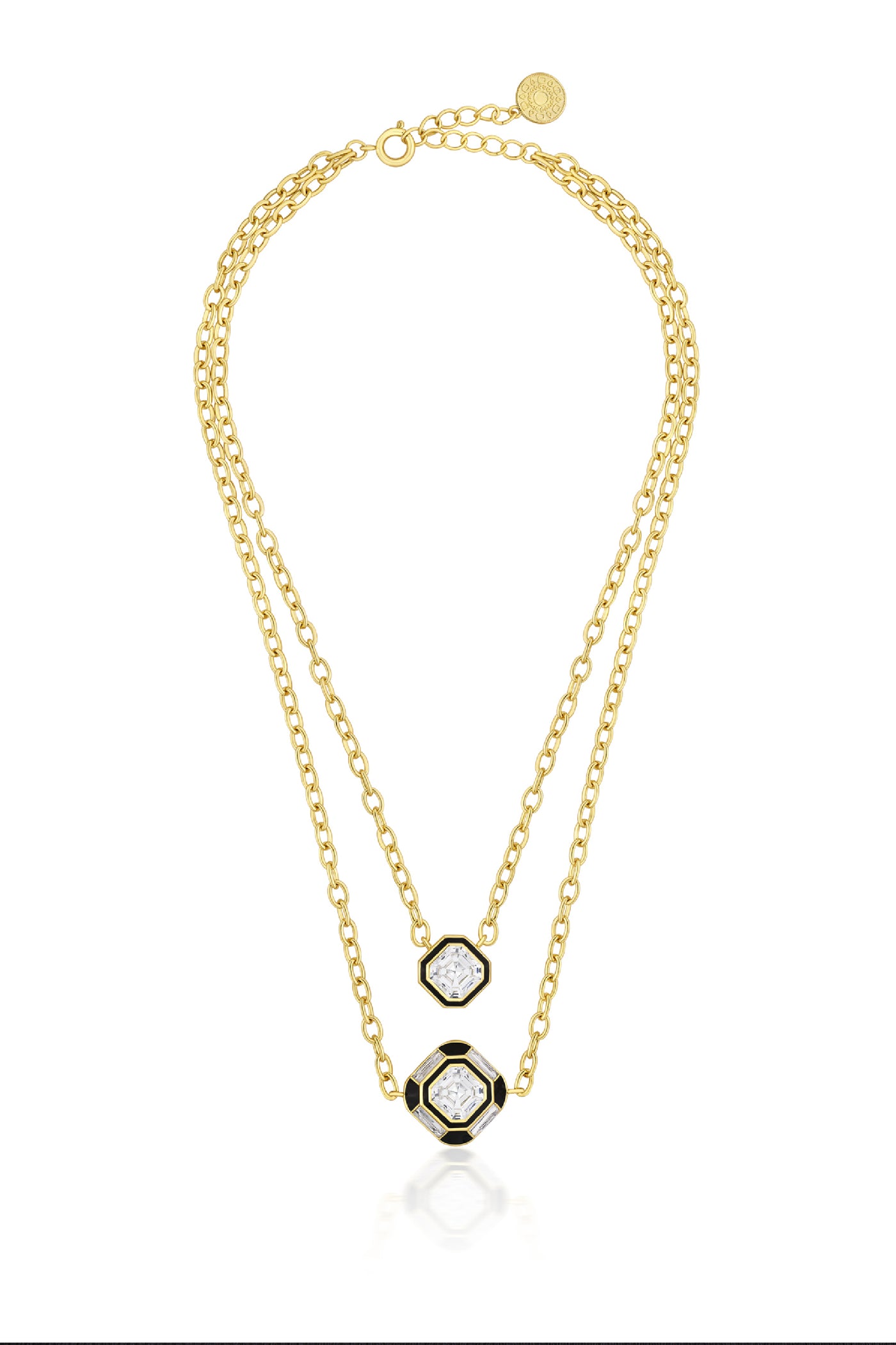 Isharya Optic Layered Crystal Necklace indian designer wear online shopping melange singapore