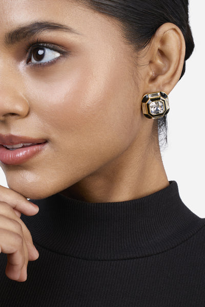 Isharya Optical Oversized Crystal Studs indian designer wear online shopping melange singapore