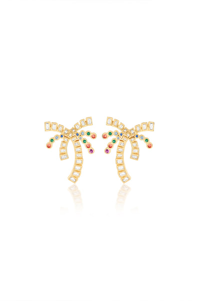 Isharya Palm Beach Earrings In 18Kt Gold Plated indian designer wear online shopping melange singapore 