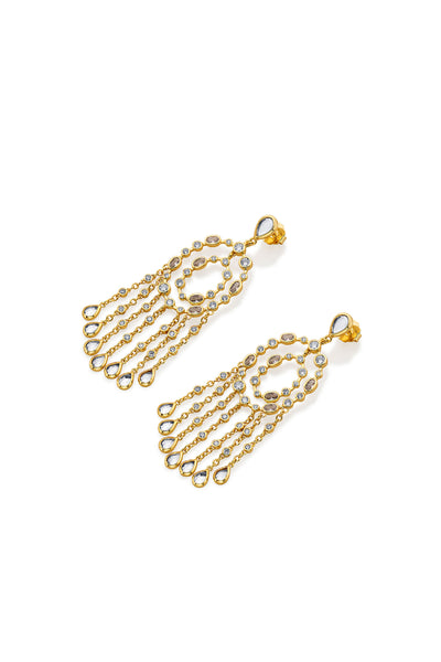 Isharya Paradise Dew Chandelier Statement Earrings indian designer wear online shopping melange singapore