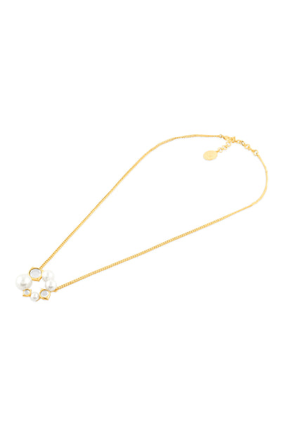 Isharya Perla Circle Necklace In 18Kt Gold Plated indian designer wear online shopping melange singapore