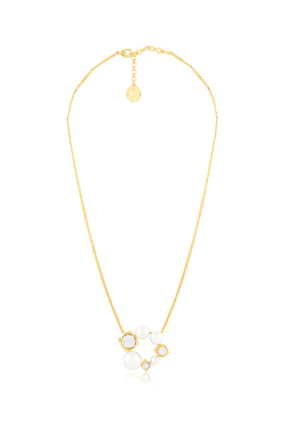 Isharya Perla Circle Necklace In 18Kt Gold Plated indian designer wear online shopping melange singapore