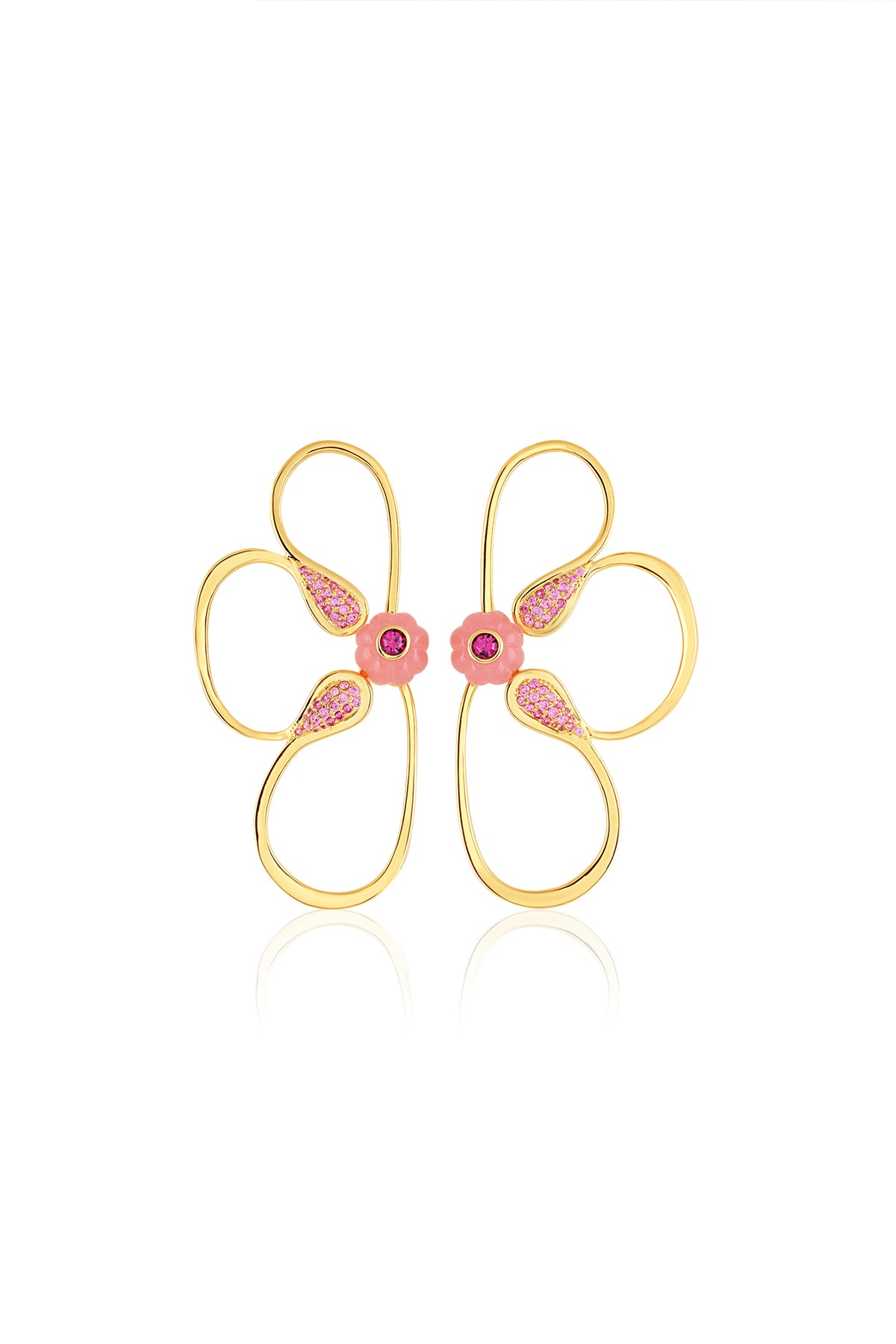 Isharya Petal Dusk Stud Earrings 18Kt Gold Plated indian designer wear online shopping melange singapore 