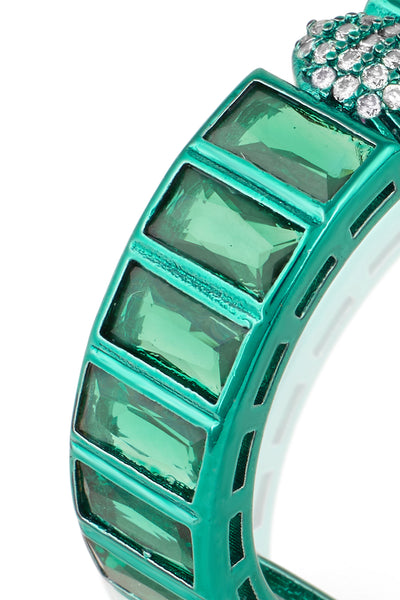 Isharya Petit Emerald Hoops indian designer wear online shopping melange singapore