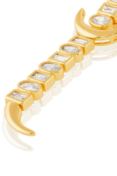 Isharya Powerblade Danglers In Green Plating indian designer wear online shopping melange singapore 