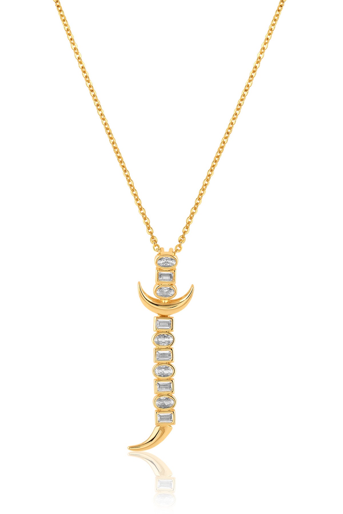 Isharya Powerblade Pendant Necklace In 18kt Gold Plated indian designer wear online shopping melange singapore 