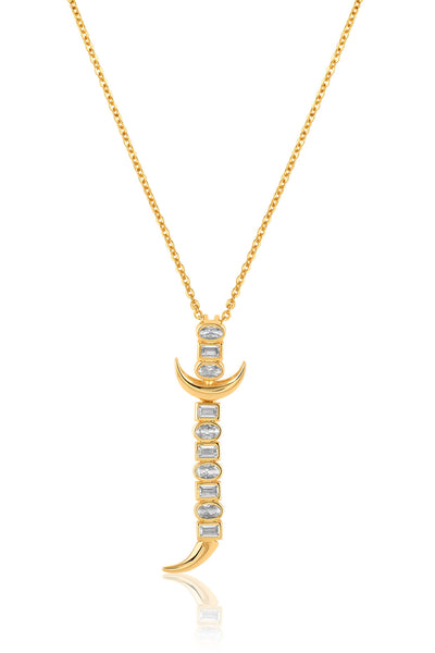 Isharya Powerblade Pendant Necklace In 18kt Gold Plated indian designer wear online shopping melange singapore 