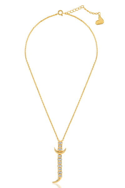 Isharya Powerblade Pendant Necklace In 18kt Gold Plated indian designer wear online shopping melange singapore 