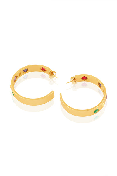 Isharya Precious Gems Hoops indian designer wear online shopping melange singapore