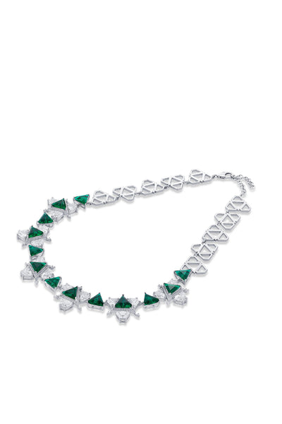 Isharya Provence 925 Silver Emerald Hydro  Choker jewellery indian designer wear online shopping melange singapore