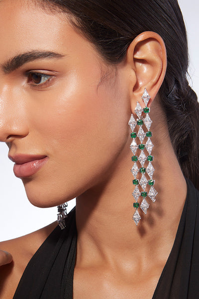 Isharya Provence 925 Silver Waterfall Earrings jewellery indian designer wear online shopping melange singapore