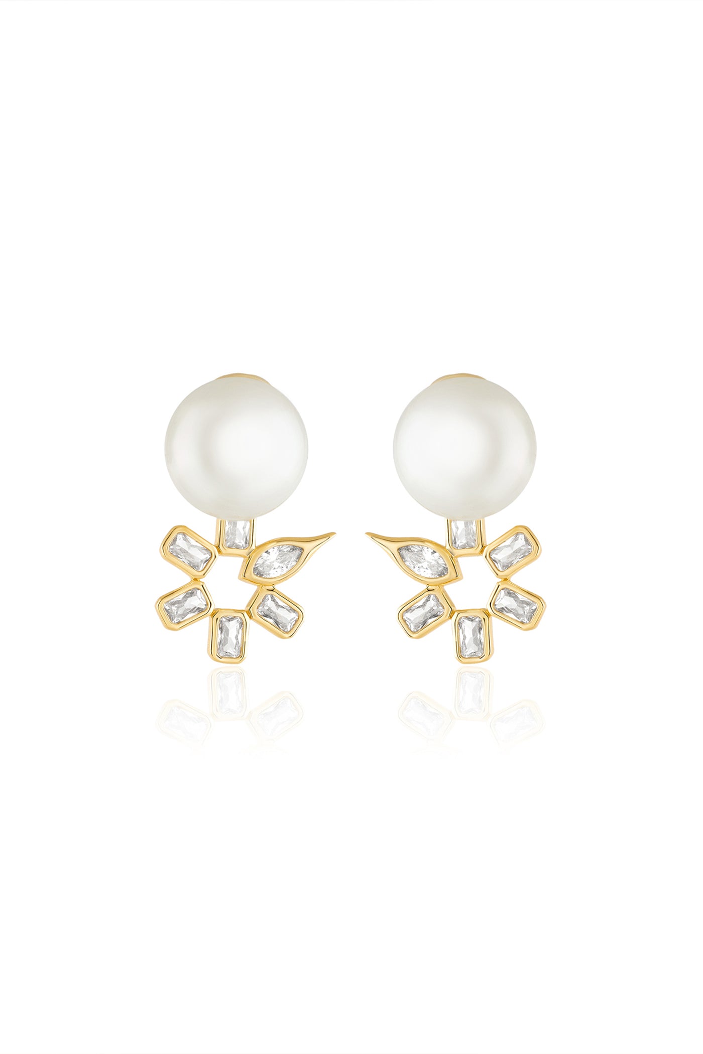 Isharya Punk Tennis Danglers In 18Kt Gold Plated indian designer wear online shopping melange singapore
