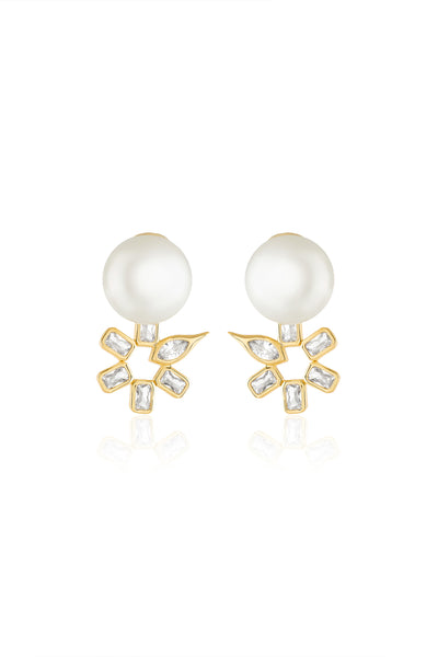 Isharya Punk Tennis Danglers In 18Kt Gold Plated indian designer wear online shopping melange singapore