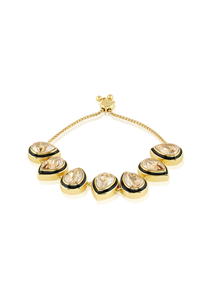 Isharya Red Crystal Galaxy Bolo Bracelet In 18Kt Gold Plated indian designer wear online shopping melange singapore