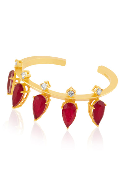 Isharya Ruby Festive Drip Cuff indian designer wear online shopping melange singapore
