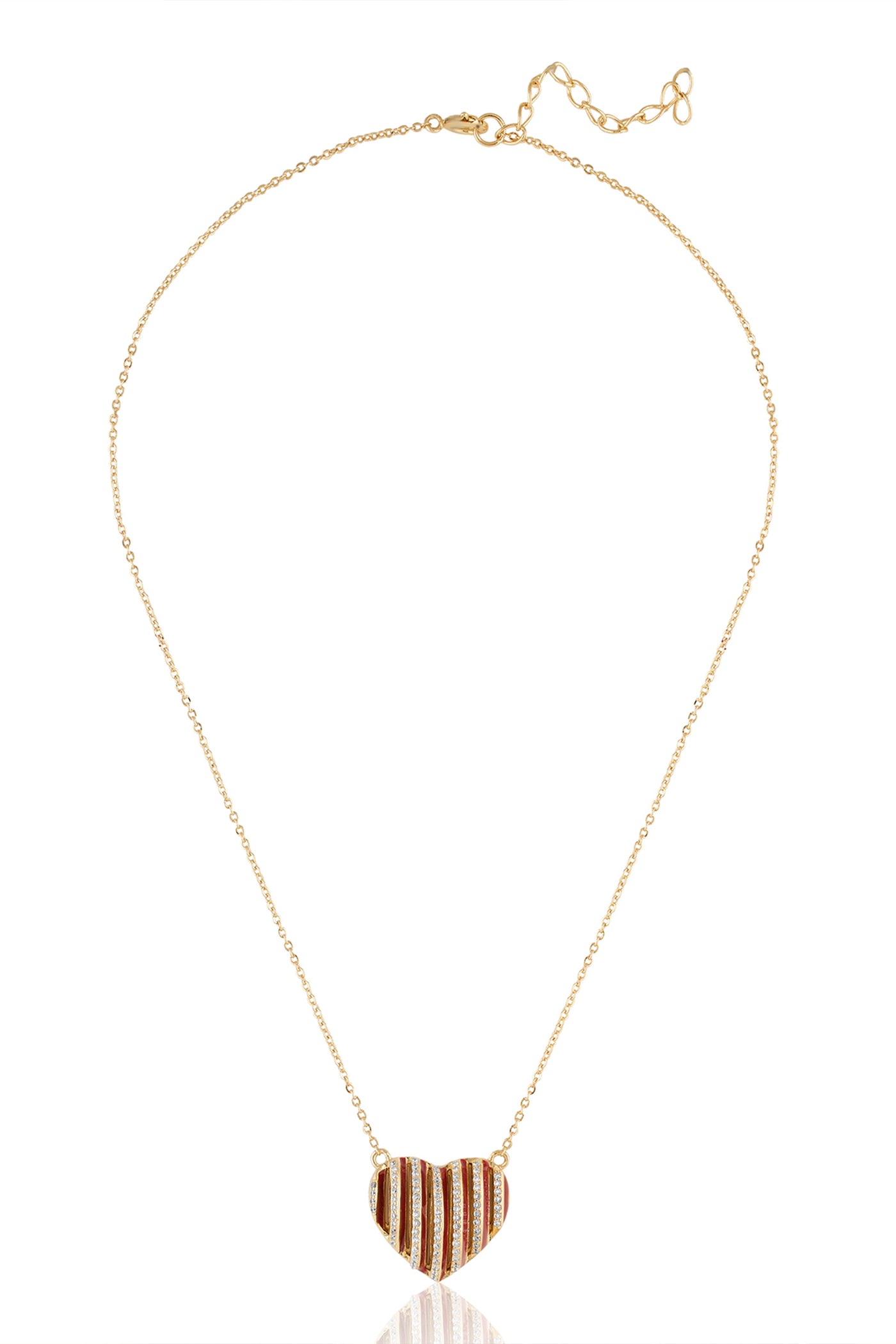 Isharya Ruby Heartbeat Necklace 18Kt Gold Plated indian designer wear online shopping melange singapore