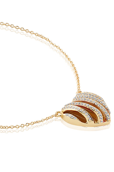 Isharya Ruby Heartbeat Necklace 18Kt Gold Plated indian designer wear online shopping melange singapore