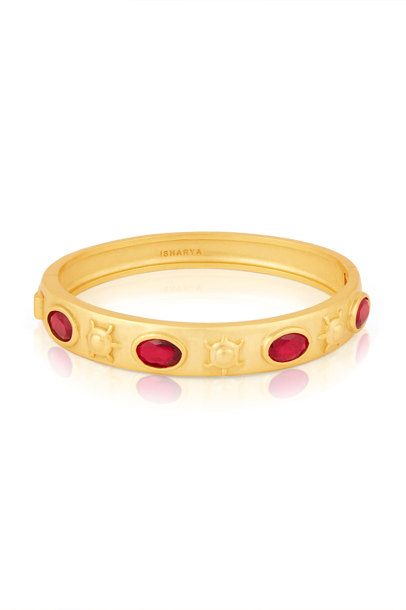 Isharya Ruby Oval Hinge Bangle indian designer wear online shopping melange singapore