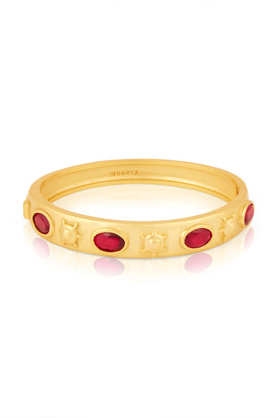 Isharya Ruby Oval Hinge Bangle indian designer wear online shopping melange singapore