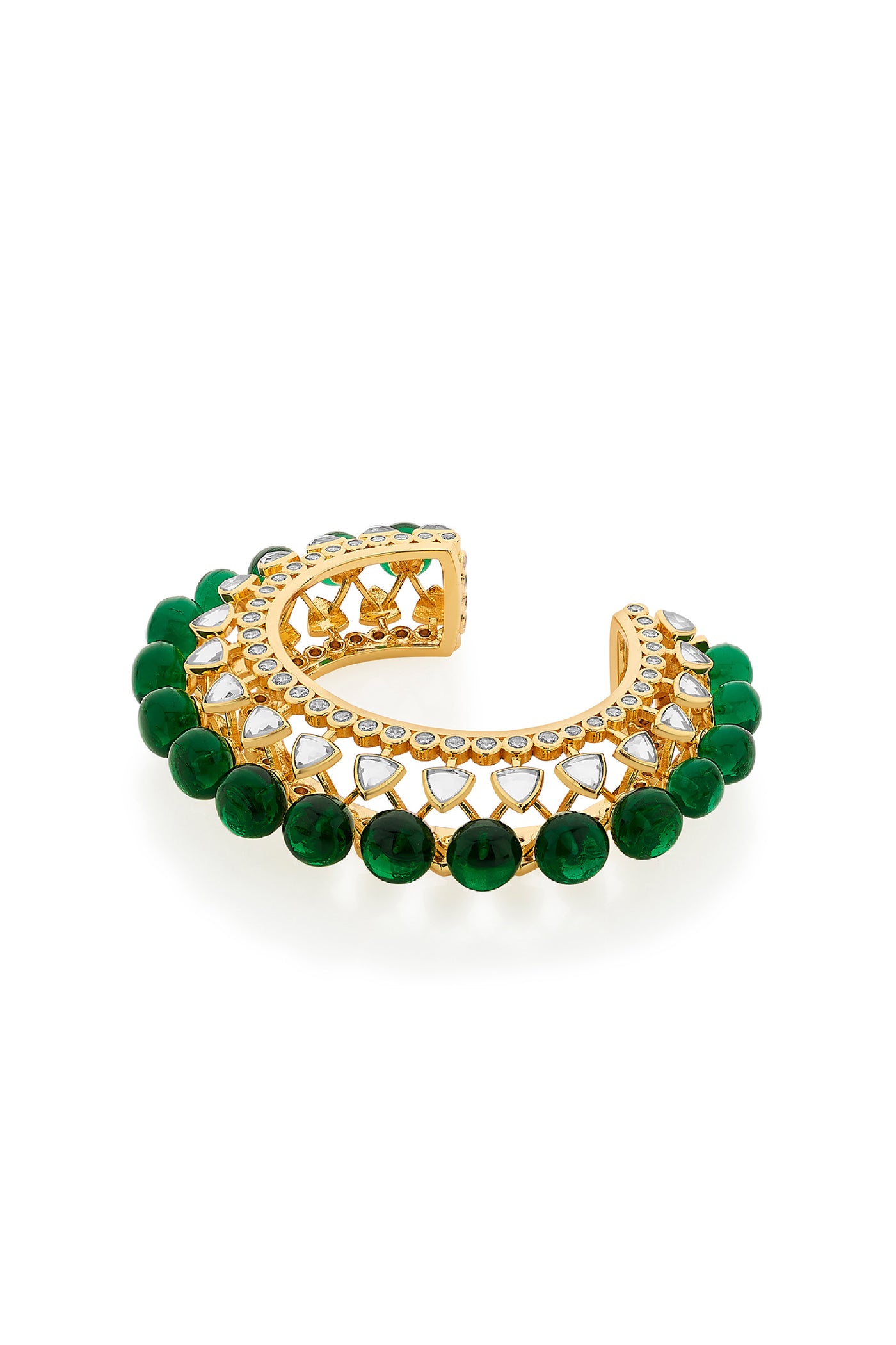 Isharya Ruhaniyat Green Hydro Statement Cuff indian designer wear online shopping melange singapore