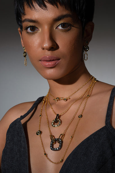 Isharya Savage Chain Necklace In 18kt Gold Plated jewellery indian designer wear online shopping melange singapore