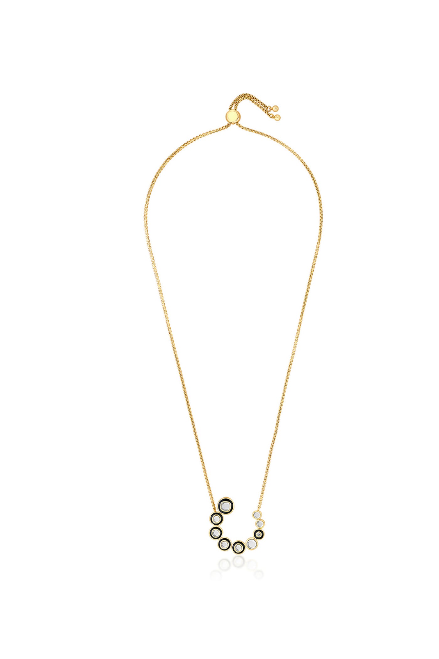 Isharya Savage Circle Necklace In 18kt Gold Plated jewellery indian designer wear online shopping melange singapore