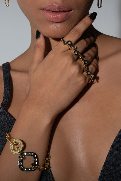 Isharya Savage Knucke Ring In 18kt Gold Plated jewellery indian designer wear online shopping melange singapore