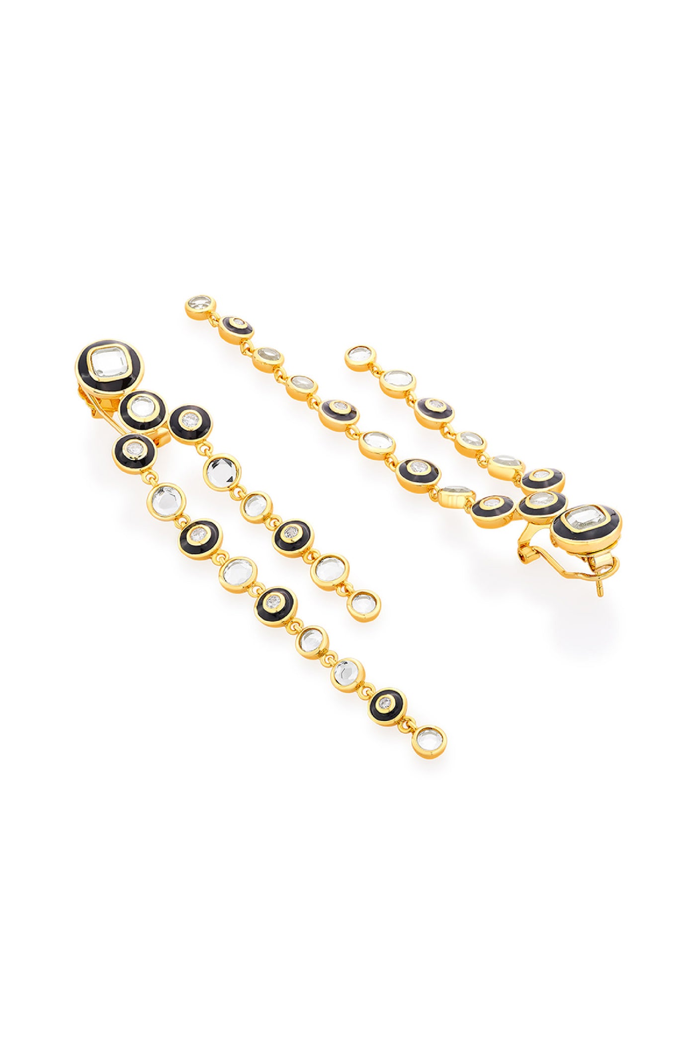 Isharya Savage Line Earrings In 18kt Gold Plated jewellery indian designer wear online shopping melange singapore