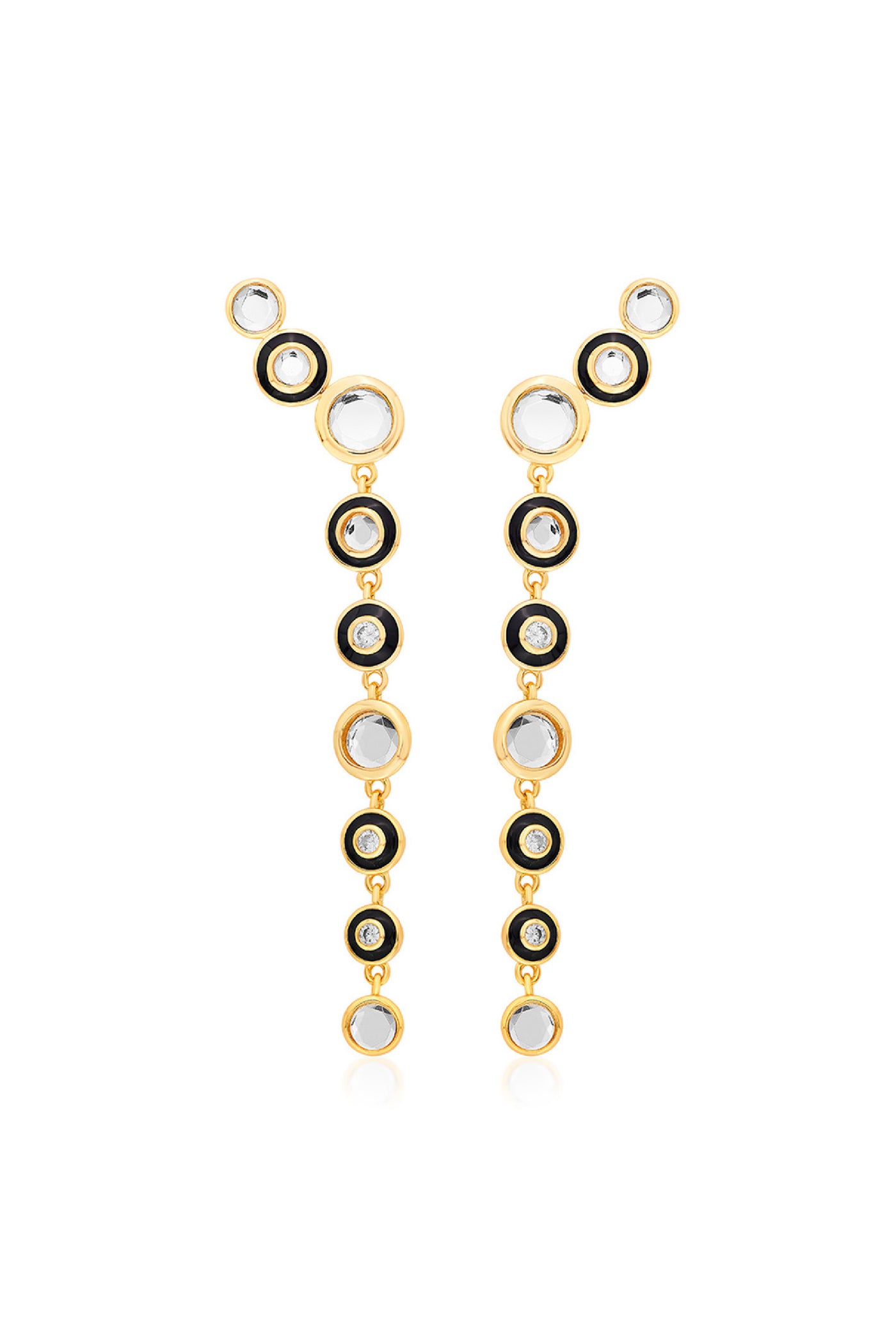 Isharya Savage Long Drop Earrings In 18kt Gold Plated jewellery indian designer wear online shopping melange singapore