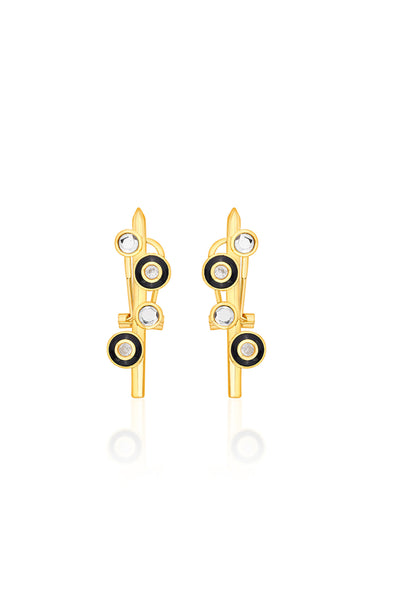 Isharya Savage Speckled Earrings In 18kt Gold Plated jewellery indian designer wear online shopping melange singapore
