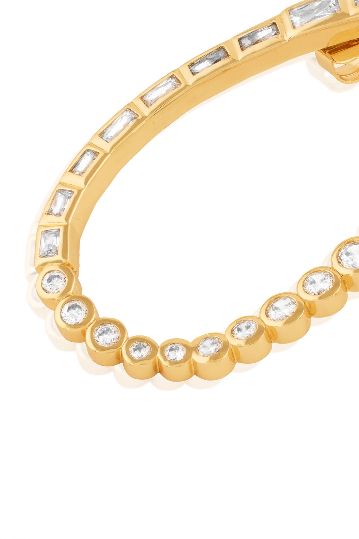 Isharya Sea Crystal Front Back Earrings In 18Kt Gold Plated indian designer wear online shopping melange singapore 