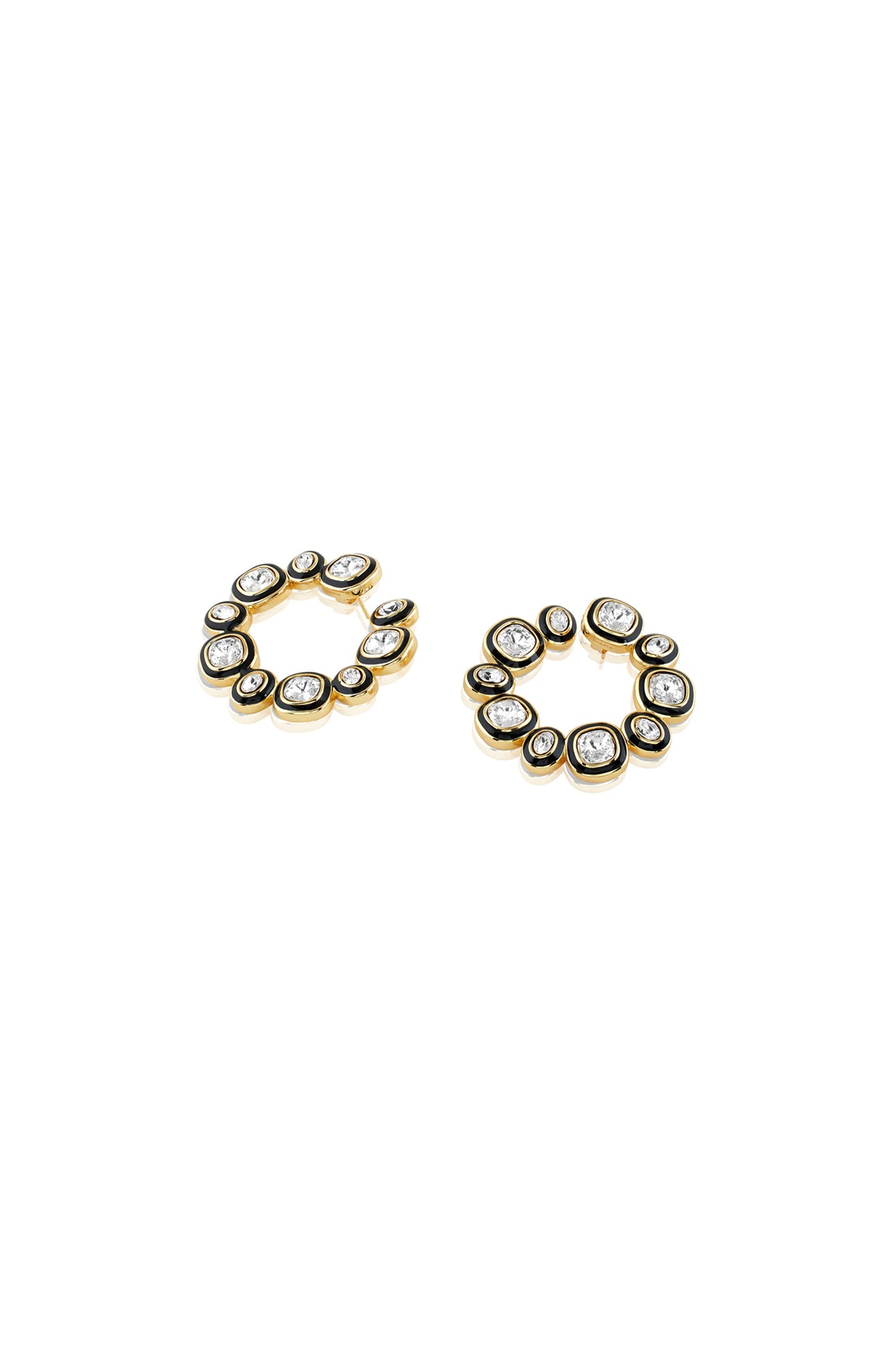 Isharya Seafoam Front Back Earrings 18Kt Gold Plated indian designer wear online shopping melange singapore