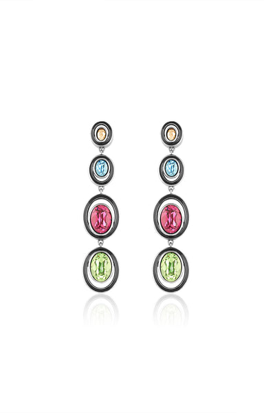 Isharya Seafoam Serenade Danglers In Black Plating indian designer wear online shopping melange singapore
