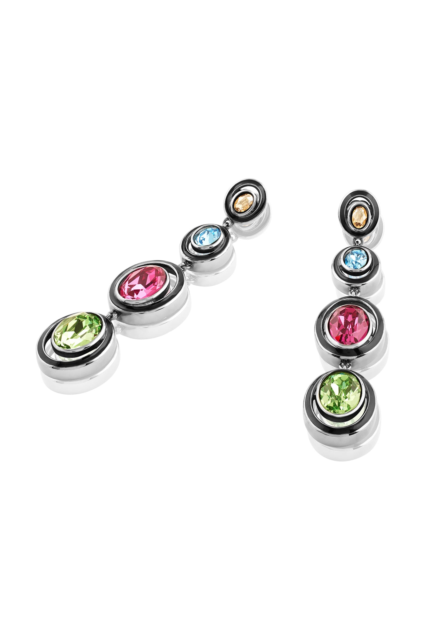 Isharya Seafoam Serenade Danglers In Black Plating indian designer wear online shopping melange singapore

